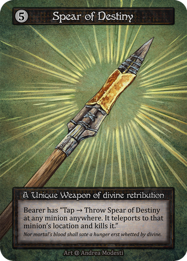 Spear of Destiny Alpha